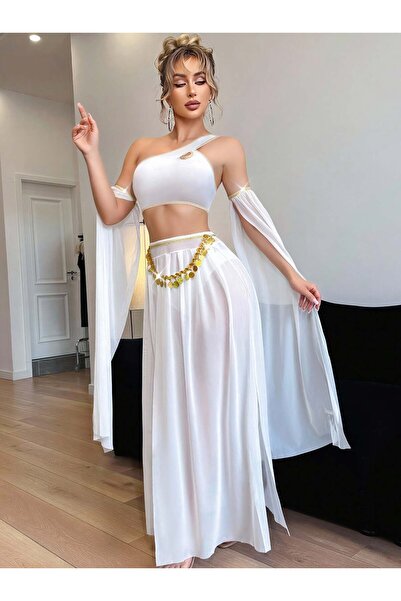 Ruselin Women's White Special Design Harem Costume