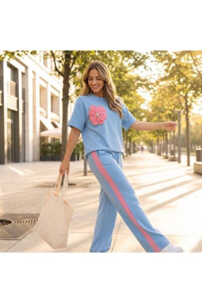 MAXORA SHOP Set Bluză și Pantaloni din Vâscoză Elastică