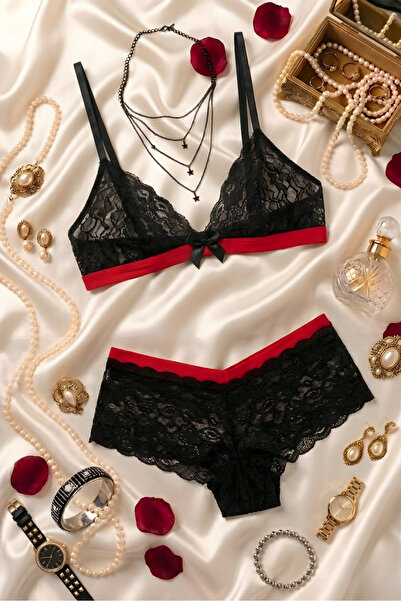 ZENCHES Lace Textured Bra/Bralette Set – Stylish and Comfortable Design