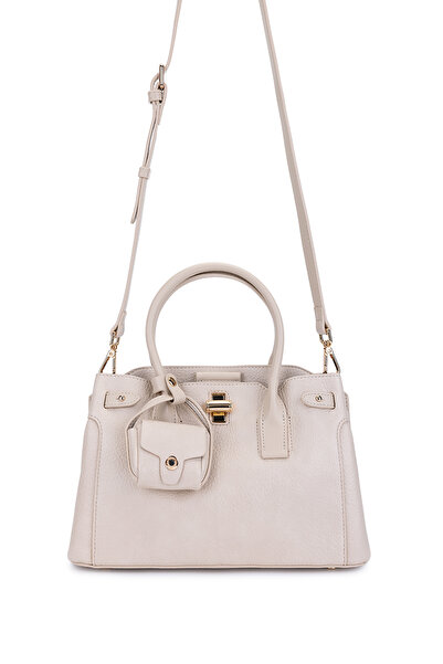 Tamer Tanca Women's Faux Leather Beige Handbag