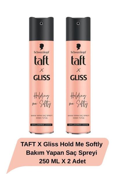 Taft X Gliss Hold Me Softly Bakım Yapan Saç Spreyi 250 ML X 2 Adet
