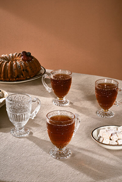 Karaca Leyla 4 Kişilik Çay Fincan Seti 190 ml