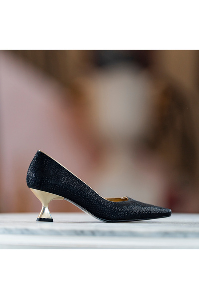 CONDUR by alexandru Pantofi de damă cu toc tip clepsidră Roanna Negru - 36