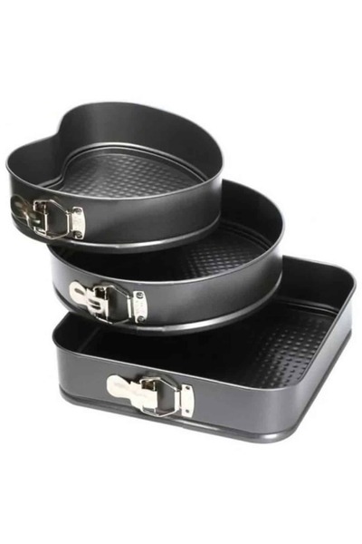 wei inox Set de tăvi de tort detașabile, 3 piese