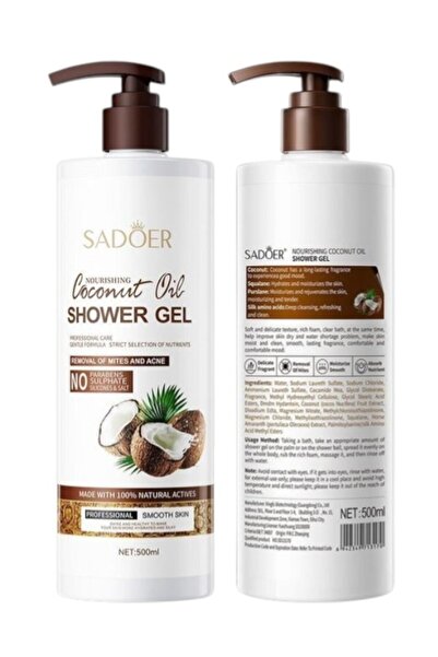SADOER Nourishing Coconut Oil Shower Gel (500ml).