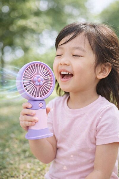 ydn Taşınabilir Şarjlı Mini El Fanı, Masa Fanı Güçlü Vantilatör Pervane 15 cm