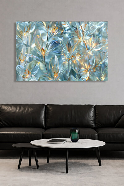 TAULART ΑΝΘΕΚΤΙΚΟ ΓΥΑΛΙΝΟ ΤΡΑΠΕΖΙ ΜΠΛΕ ΧΡΥΣΟ ΔΙΑΦΑΝΗ ΛΟΥΛΟΥΔΙΑ ΠΟΛΥΤΕΛΕΣ ΑΦΗΡ...