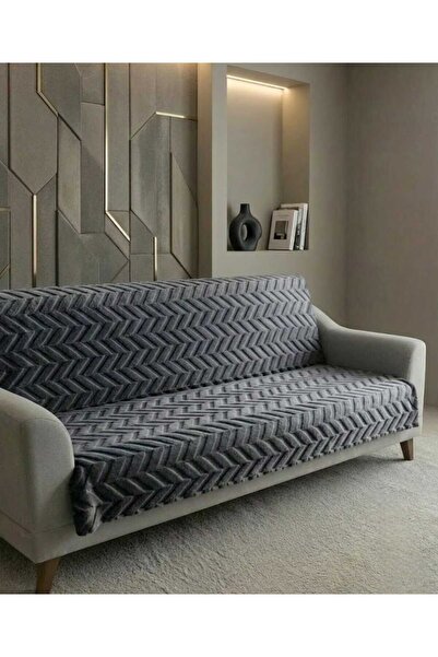 DAHABELLA LUXE HOME Luxe Welsoft Three-Seater Sofa Cover - Soft Textured Non-...