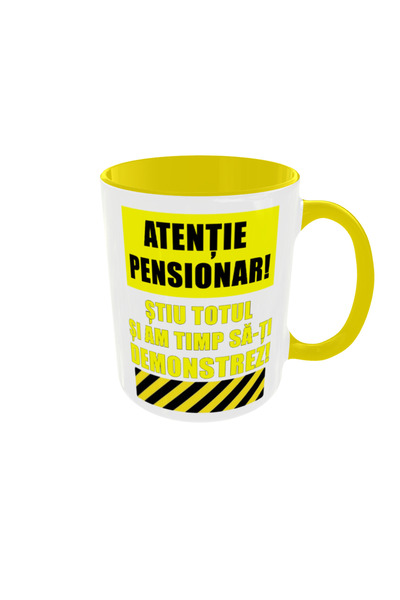 OEM Personalized mug, attention pensioner, 350ml – the ideal gift for any occ...