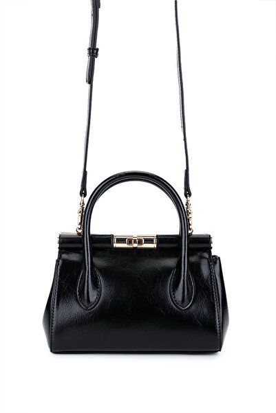 Tamer Tanca Women's Faux Leather Black Handbag