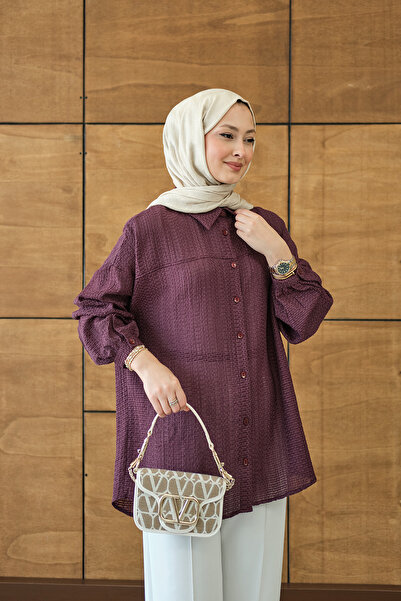 LOCCO Women's Self-Patterned Waist Tie Belt in Plum Color