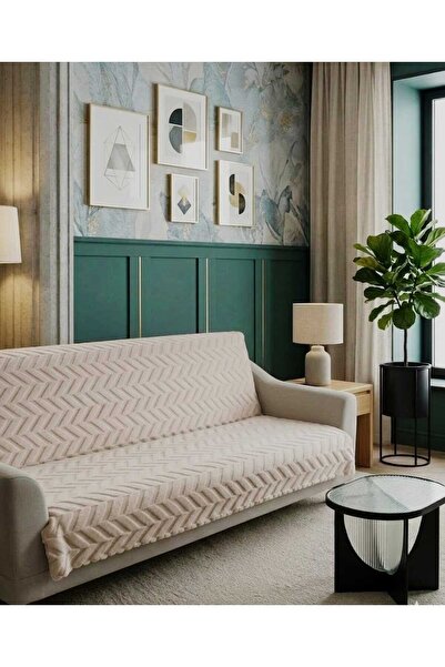 DAHABELLA LUXE HOME Luxe Welsoft Three-Seater Sofa Cover - Soft Textured Non-...