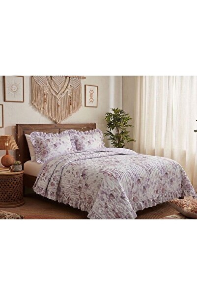 Serenova Dream Çift Kişilik Desenli Fırfırlı Kapitoneli Yatak Örtüsü Seti 260...