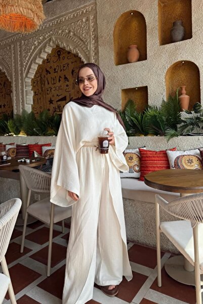 Kübra Aydıns Müslin Tulum-Ekru