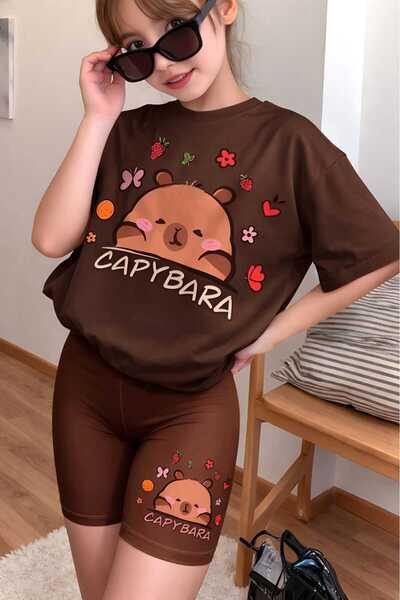 BENROMA TRICOU UNISEX PENTRU COPII CU IMPRIMEU CAPIBARA 4GH3