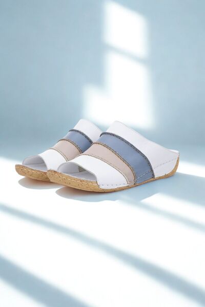 İNZE AYAKKABI Genuine Leather Slippers Model Name: Aura