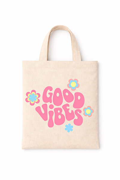 FANA Book Bag Colorful Slogan Printed Mini Canvas Tote Bag