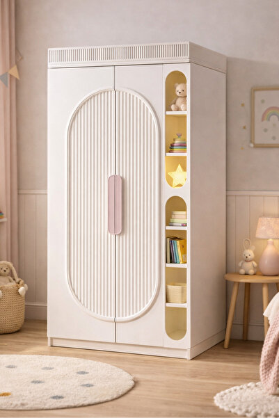 Setay Gardırop, Athena 2 Kapaklı Dolap ve Ledli Kitaplık