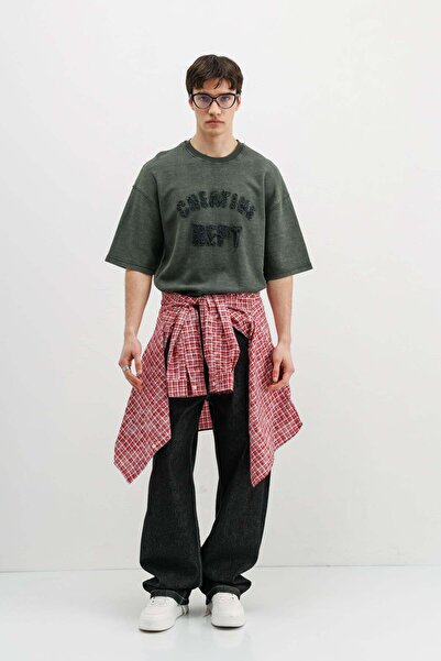 VAMOSCLO Washable Lettering Printed Oversize T-Shirt Nefti