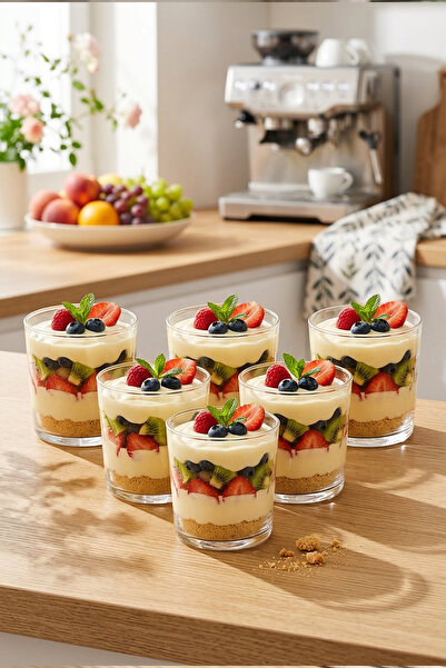 Snippy بودي - طقم من 6 أوعية زجاجية كبيرة مستديرة لتقديم الآيس كريم والوجبات ...