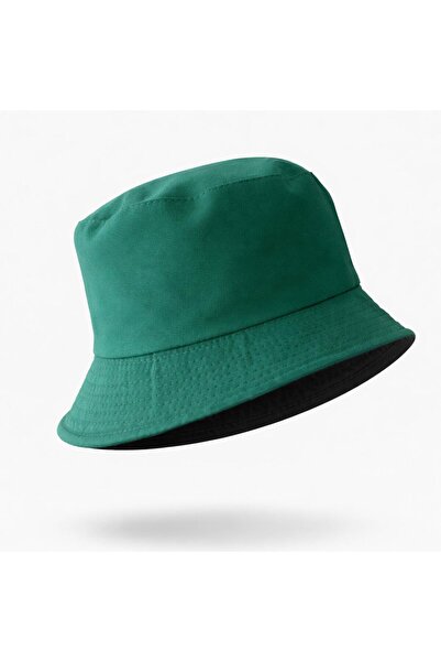 PERLOTUS Çift Taraflı Bucket Kova Balıkçı Şapka Unisex %100 Pamuklu Siyah İç ...
