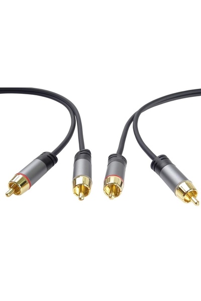 Basekit 2x RCA Audio Cable, Basekit, 5m, Black