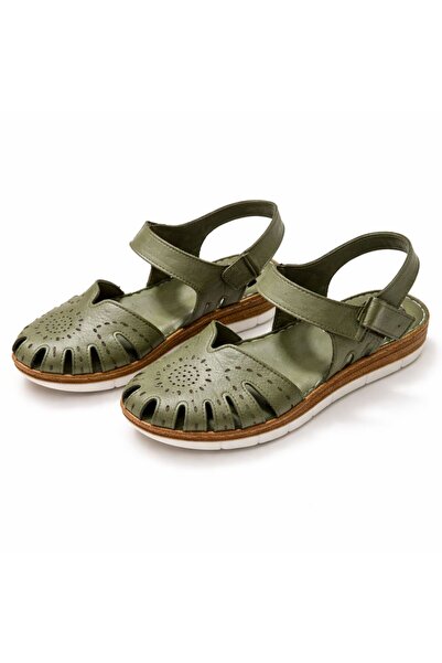 PATRON SHOES Hakiki Deri Ortopedik Taban Kadın Sandalet – Nefes Alabilir, Gün...