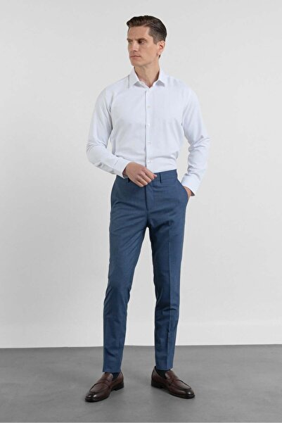 İmza Pantaloni clasici elastici, slim fit, cu buzunar lateral și model cu pic...