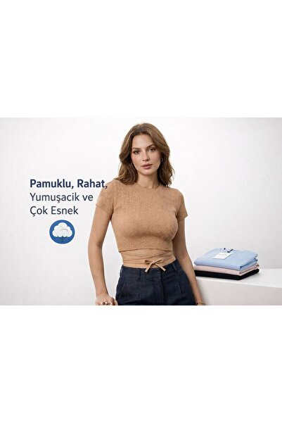 Gizem iç giyim Short Sleeves Waist-Tie Model Very Comfortable Flexible and Co...