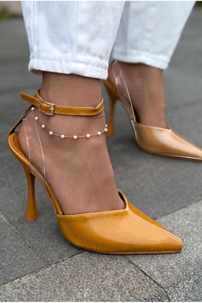 I Love Shoes Rovire Stiletto Tan Wrinkled Leather