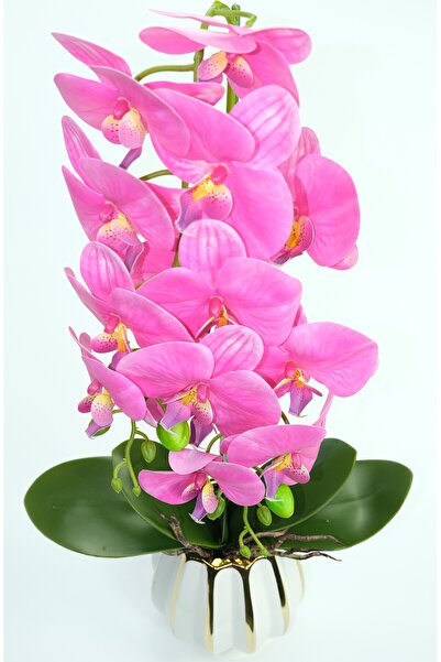 wei inox Artificial Orchid in Pot