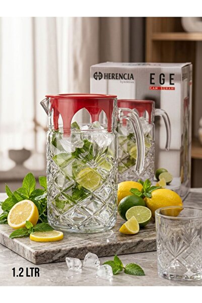 Paşabahçe 1.2L Sürahi Kapaklı Su Meşrubat Limonata(HERENCİA marka)