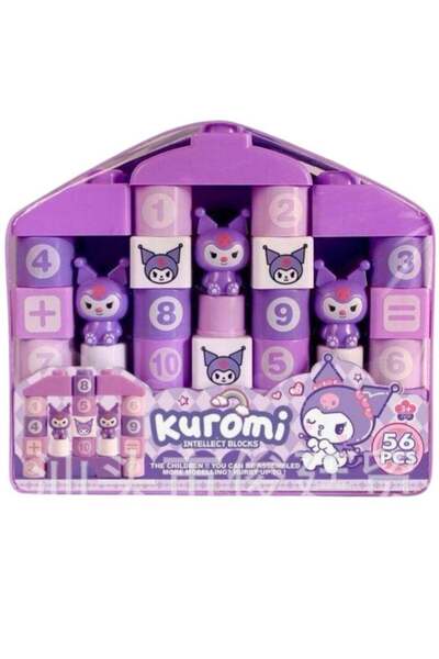 kuromi 56-Piece Building And Number Blocks With Tote Bags Building Set
