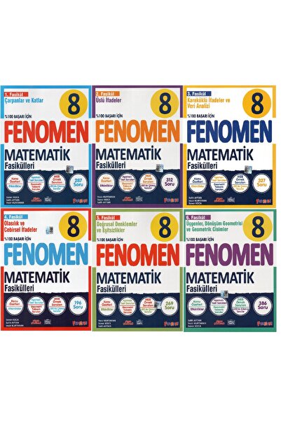 Fenomen Yayıncılık Fenomen 8.Sınıf Matematik Fasikülleri (6 KİTAP)