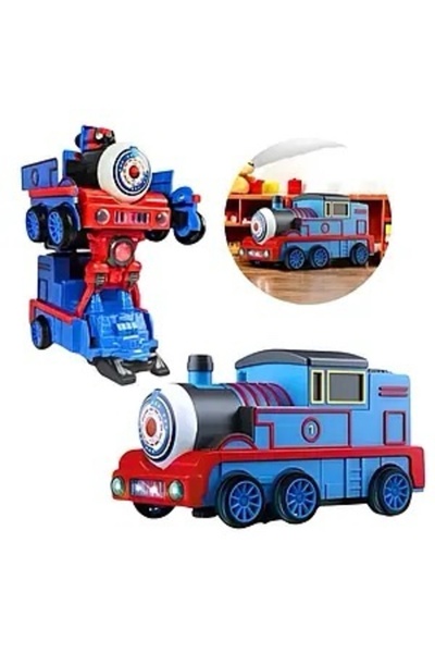 JPT Tren transformabil în robot cu lumini și sunete