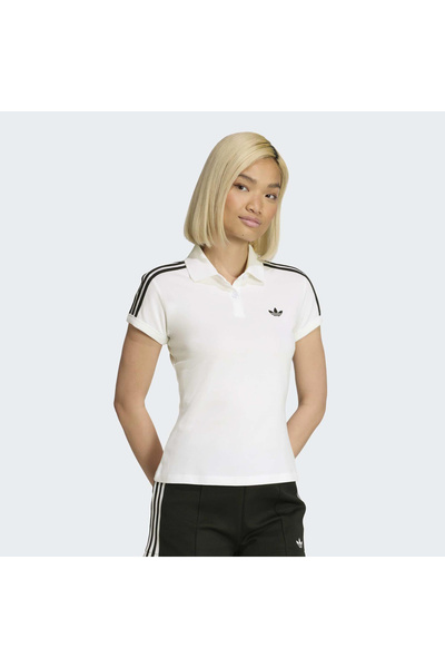 adidas Originals Women's White Polo T-Shirt (Kd3697)