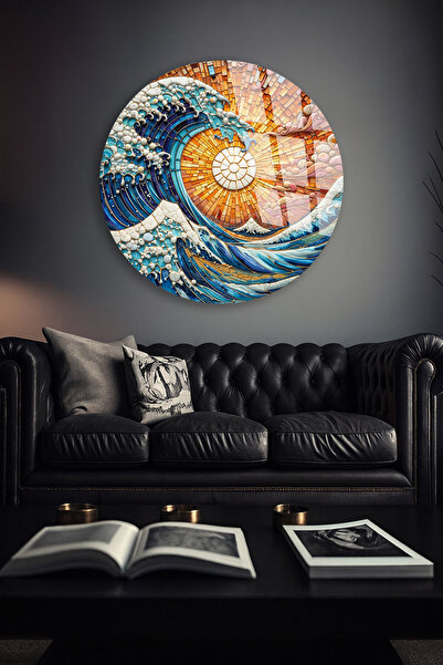 TAULART TABLIE DE PERETE ROTUNDĂ DIN STICLĂ INCASABILĂ – DESIGN ARTISTIC DE M...