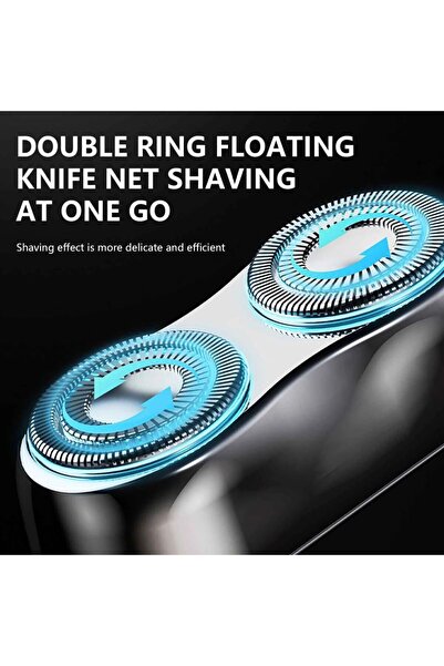 gen ماكينة حلاقة كهربائية محمولة للرجال بشفرتين مغناطيسيتين عائمتين وشحن سريع...