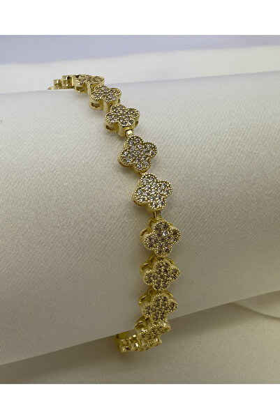 Samu Accessories سوار من الفولاذ على شكل برسيم مرصع بالأحجار مع وصلة تمديد - ...