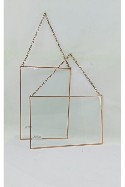 YİLDİZDESİNG Bakır çerçeve , 20x30cm cam zincirli çerçeve