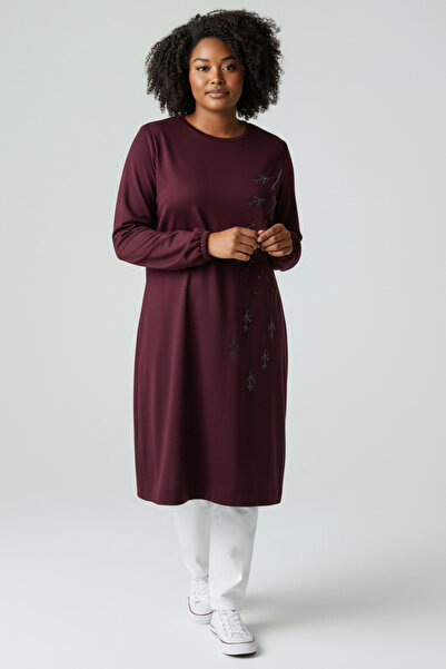 ECE GİYİM ΓΥΝΑΙΚΕΙΟ ΤΟΥΝΙΚ ΜΕ ΠΕΤΡΙΝΟ ΣΧΕΔΙΟ ΣΤΟ ΜΠΡΟΣΤΙΝΟ ΜΕΡΟΣ, ΕΛΑΣΤΙΚΟ ΤΕ...