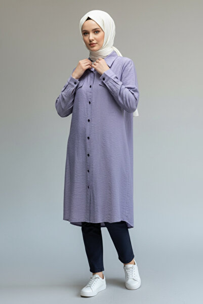 ECE GİYİM ΓΥΝΑΙΚΕΙΟ ΜΑΚΡΥ ΠΟΥΚΑΜΙΣΟ ΜΕ ΜΕΤΑΛΛΙΚΑ ΚΟΥΜΠΙΑ ΚΑΙ ΛΕΠΤΟΜΕΡΕΙΑ ΚΑΛΥ...