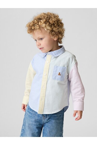 GAP Erkek Bebek Çok Renkli Colorblock Oxford Gömlek