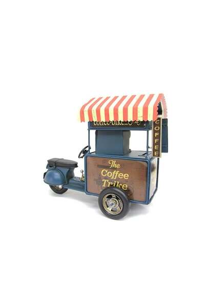 Otantik Çarşı Διακοσμητικό Μεταλλικό Καροτσάκι Καφέ Κουμπαράς C0713
