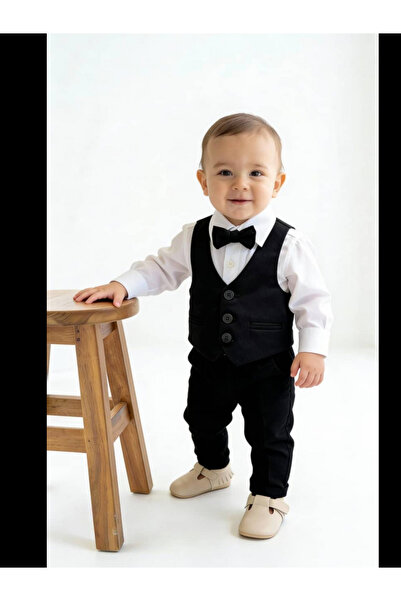 The-kid.co TURIN WAISTCOAT SET - BLACK