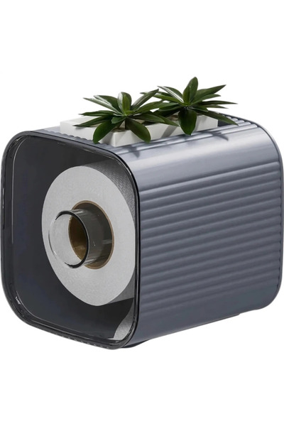 ABYZ Modern Toilet Paper Holder Anthracite Grey Wall Mounted Bathroom Design