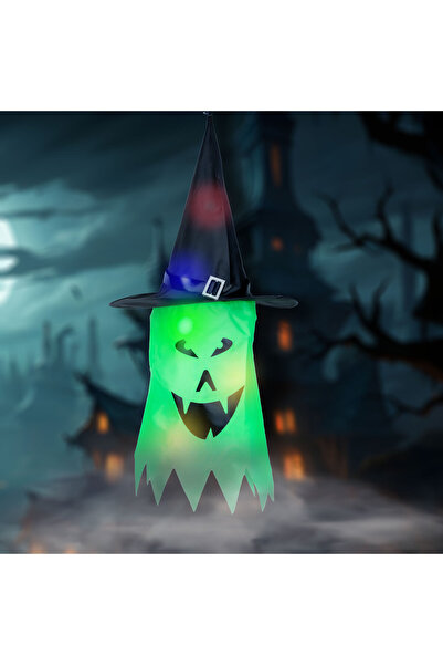 FAMİLY Halloween LED decoration - ghost - green - 10 color LED - hangable - 2...