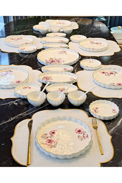 Onedekor 31 Parça Bailey Porselen Kahvaltı Takımı