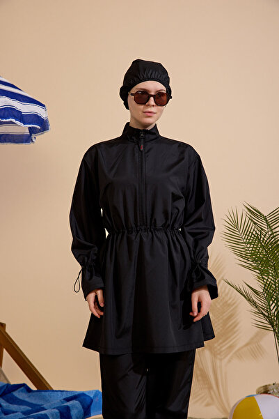 GAVLİA Women's Hijab Swimsuit 3-Piece Set - Full Coverage with Zipper..