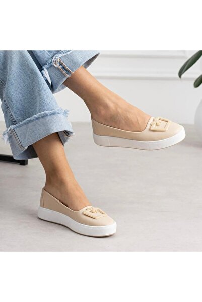 YNS STORE Beige Butterfly Shoes